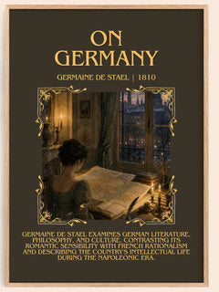 On Germany Minimalist Book Poster by Germaine de Staël – book poster