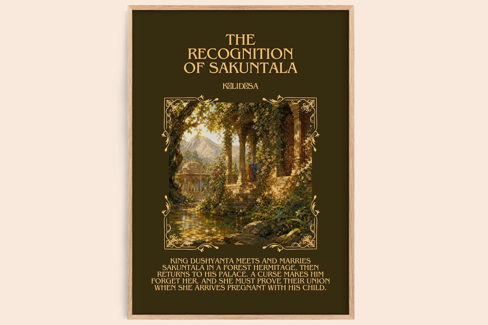 The Recognition of Sakuntala Minimalist Book Poster by Kālidāsa