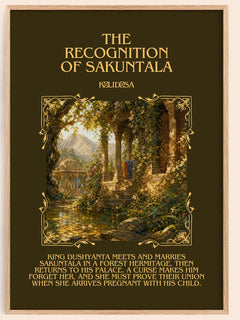 The Recognition of Sakuntala Minimalist Book Poster by Kālidāsa – book poster