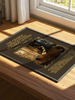 The George Sand-Gustave Flaubert Letters Minimalist Book Poster by Gustave Flaubert – print on a sunlit desk