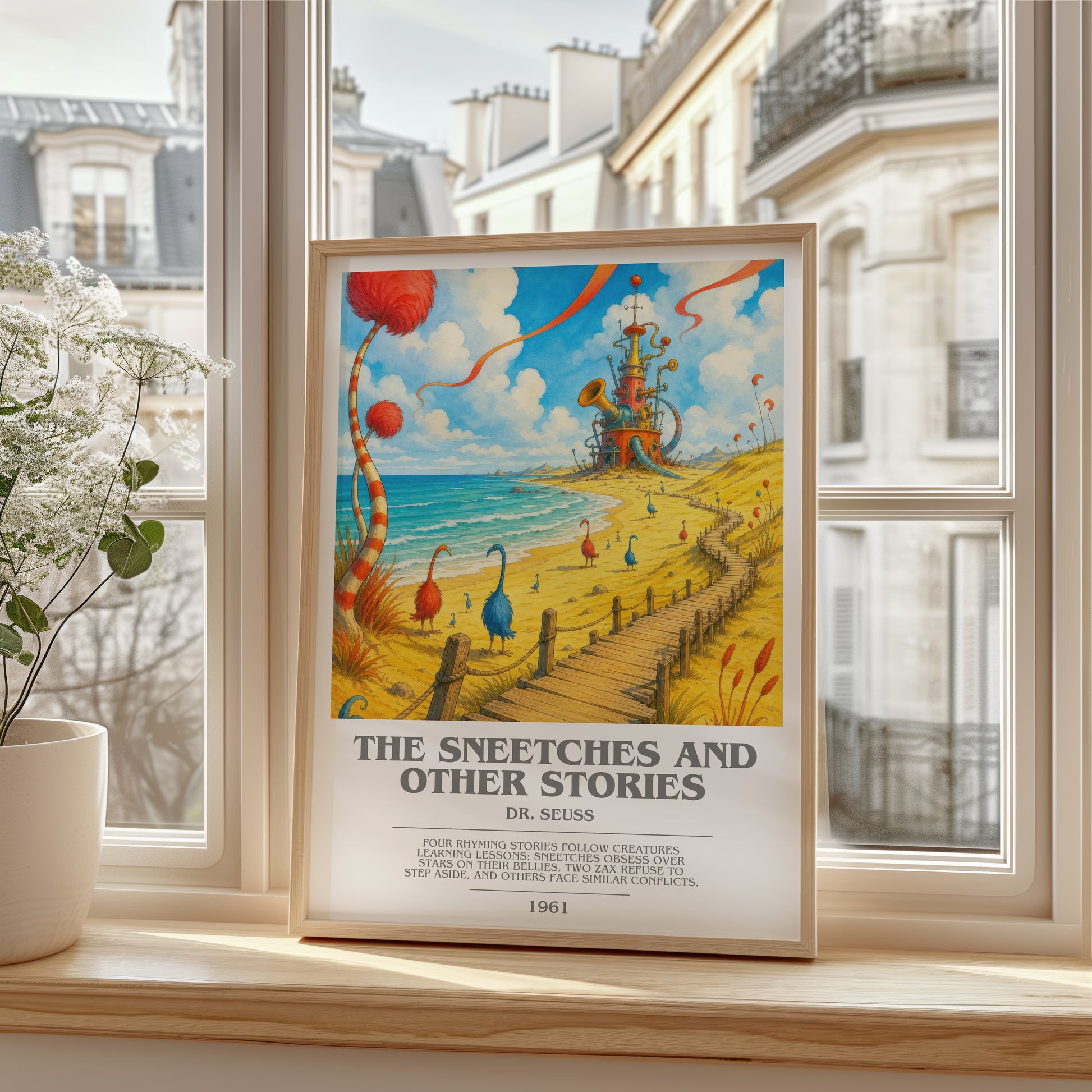 The Sneetches And Other Stories bookish poster colour and style options – Dr. Seuss book art