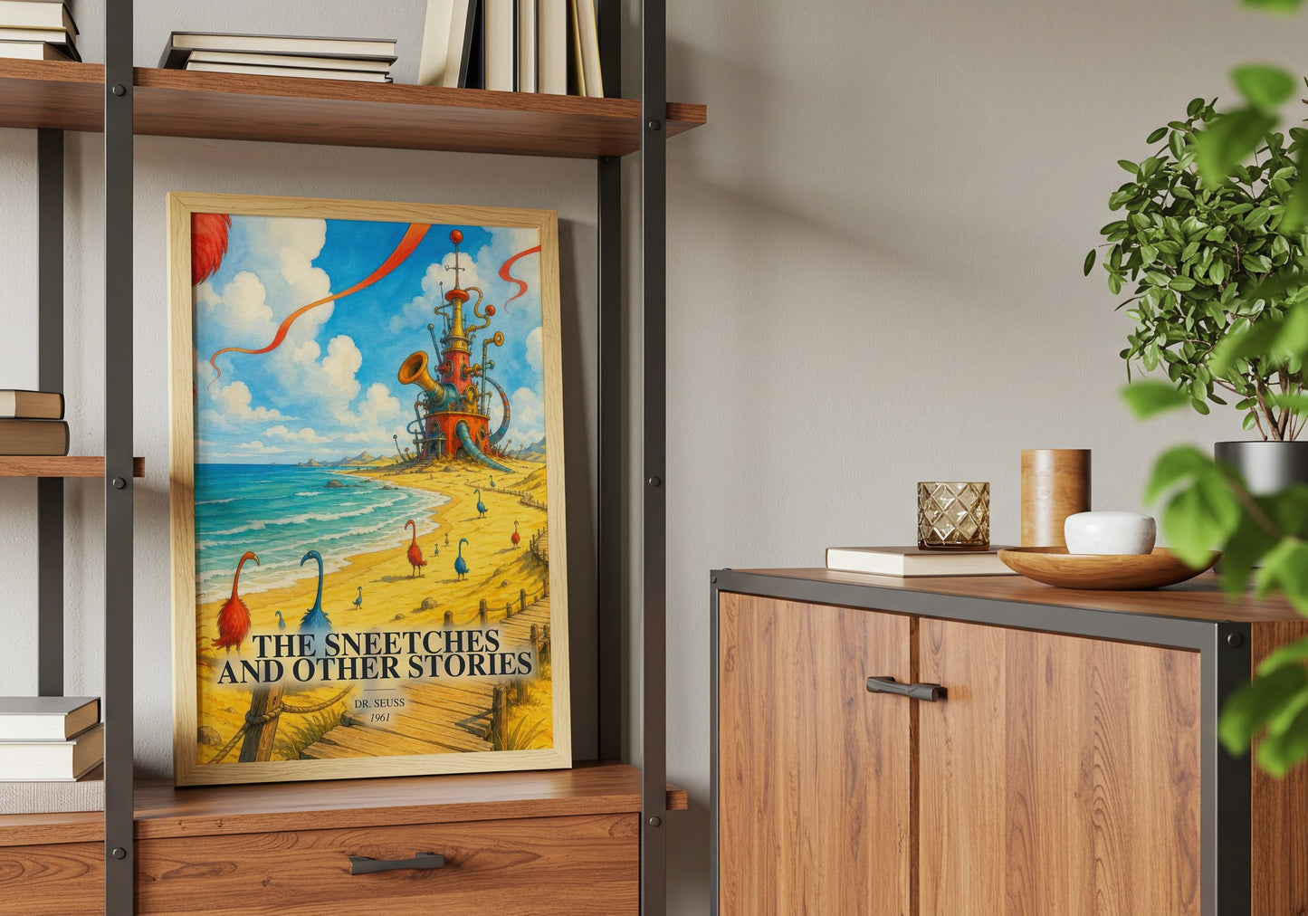 The Sneetches And Other Stories book watercolour illustration paper finish options – matte satin gloss