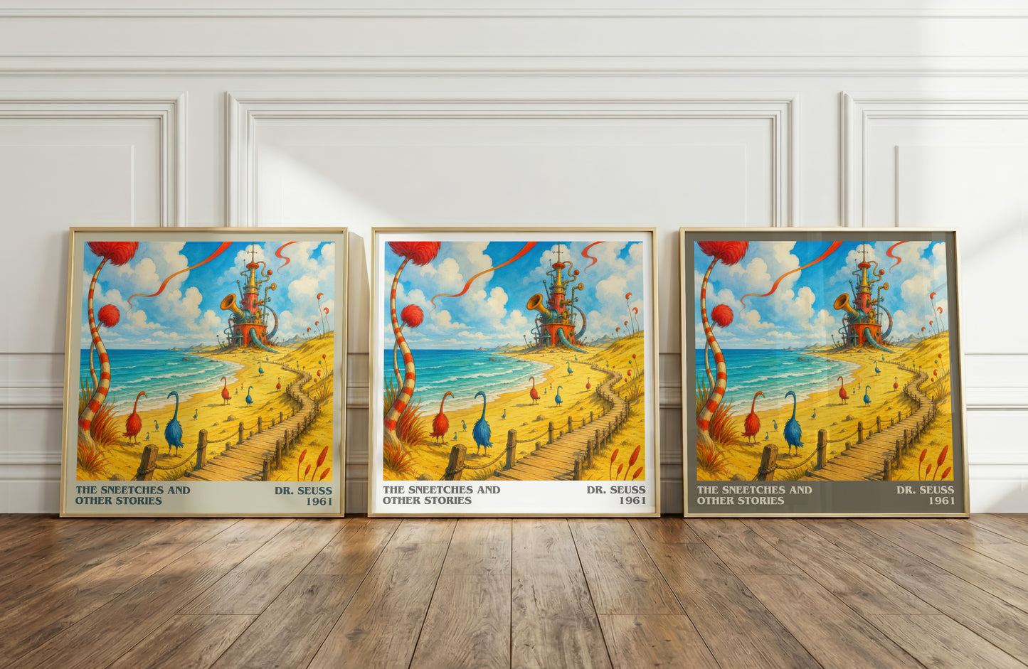 The Sneetches And Other Stories literary art print colour and style options – Dr. Seuss book art