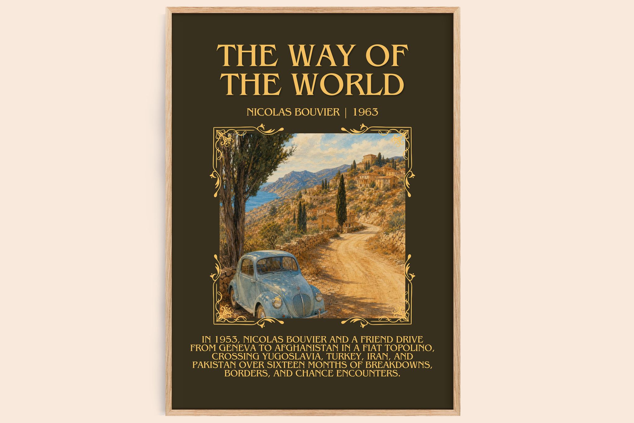 The Way Of The World Minimalist Book Poster by Nicolas Bouvier