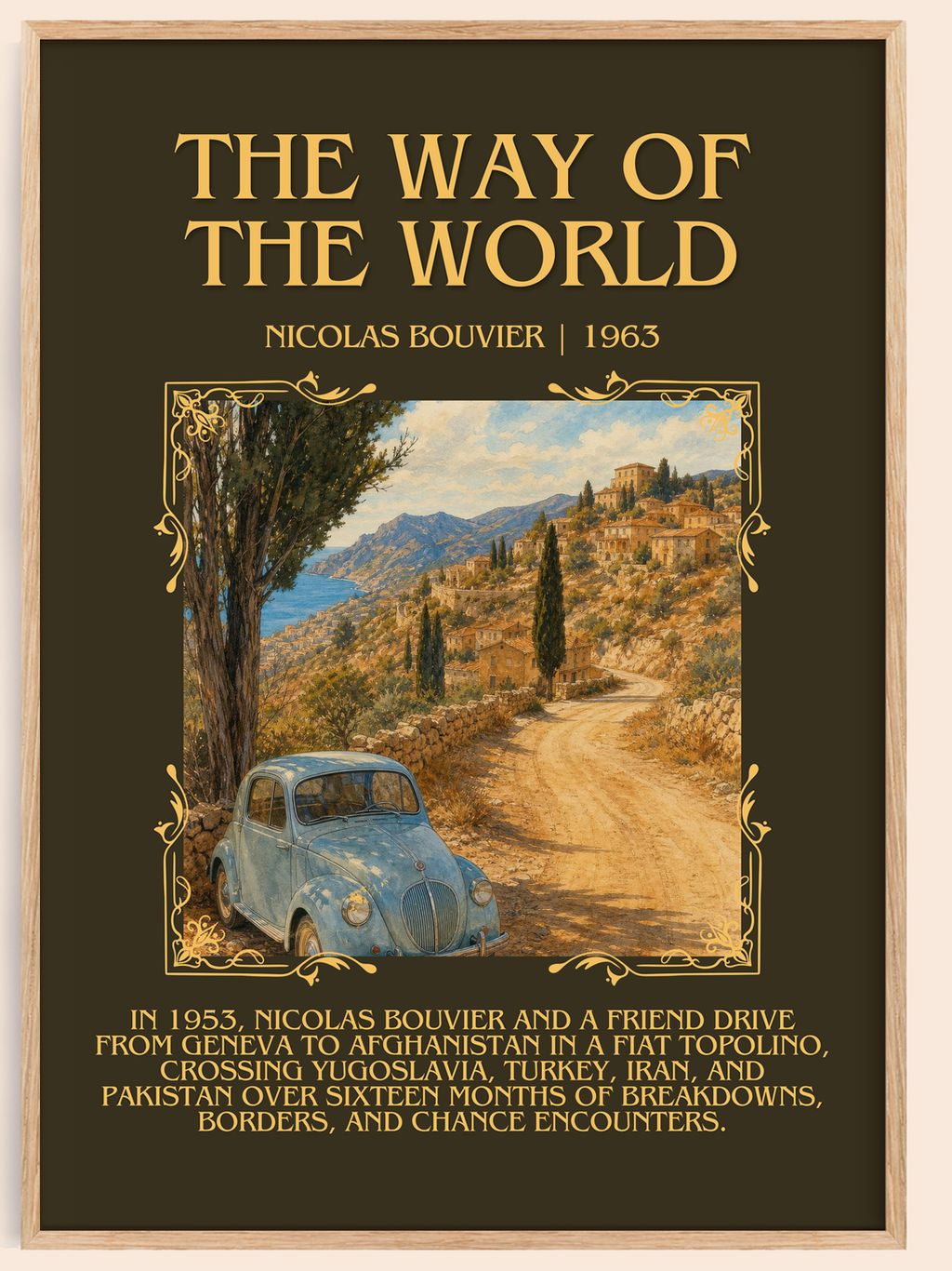 The Way Of The World Minimalist Book Poster by Nicolas Bouvier – book poster