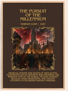 The Pursuit of the Millennium Minimalist Book Poster by Norman Cohn – book poster