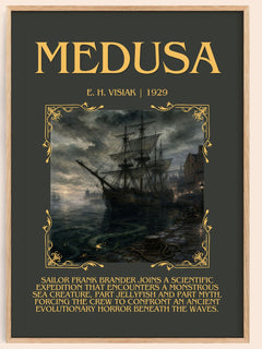 Medusa Minimalist Book Poster by E. H. Visiak – book poster