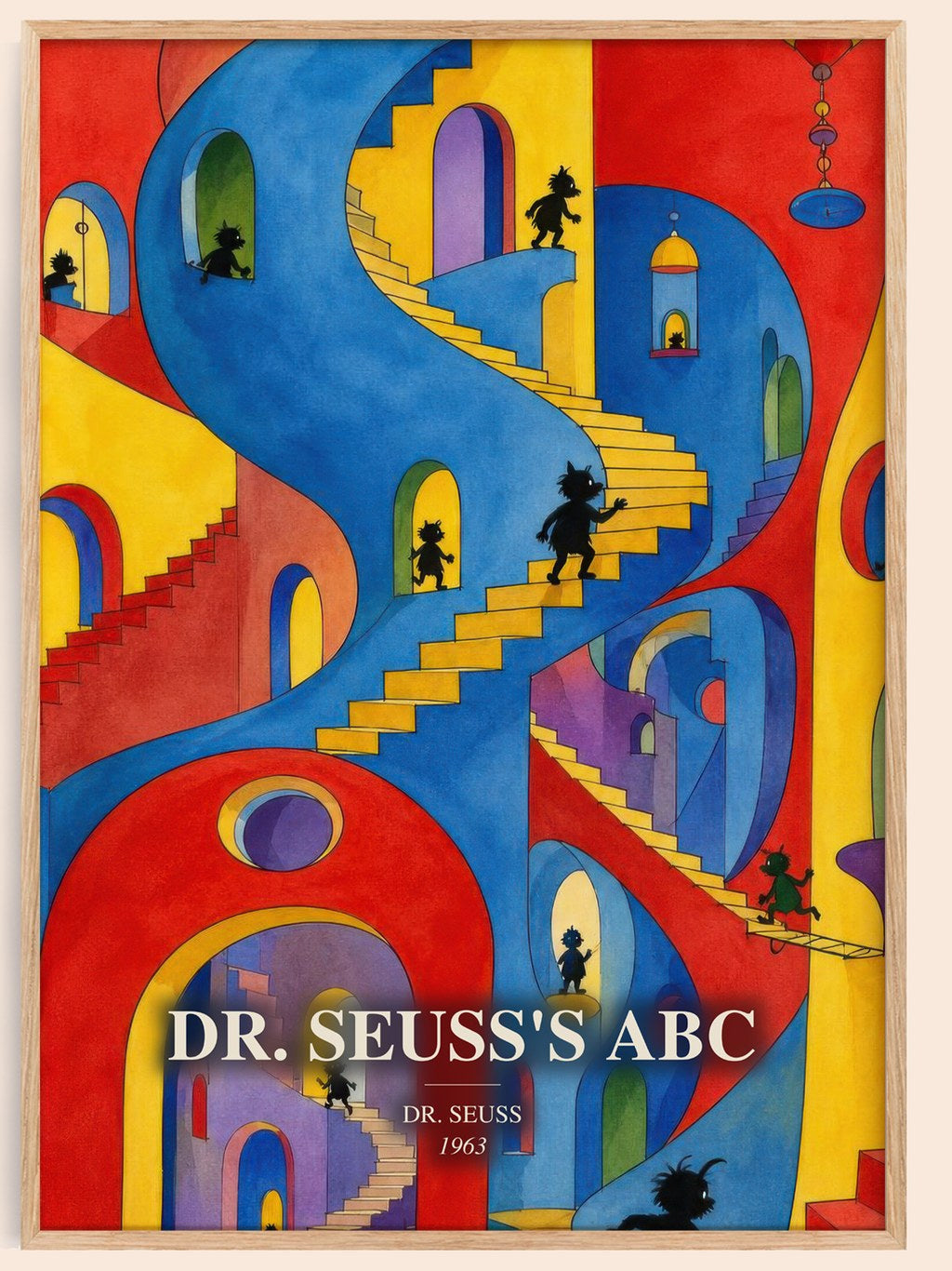 Dr. Seuss'S Abc watercolour book poster by Dr. Seuss – framed literary art print