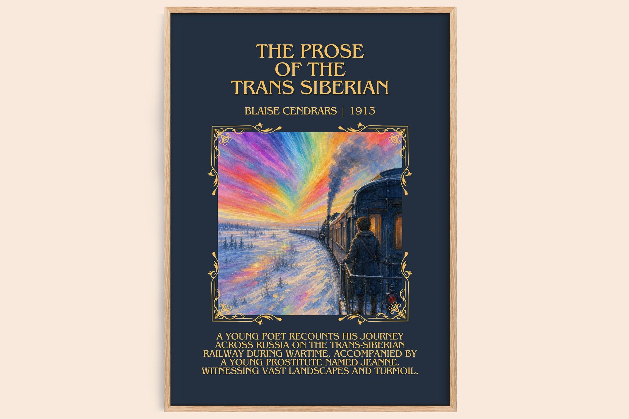 Prose Of The Trans Siberian Minimalist Book Poster by Blaise Cendrars