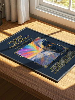 Prose Of The Trans Siberian Minimalist Book Poster by Blaise Cendrars – print on a sunlit desk