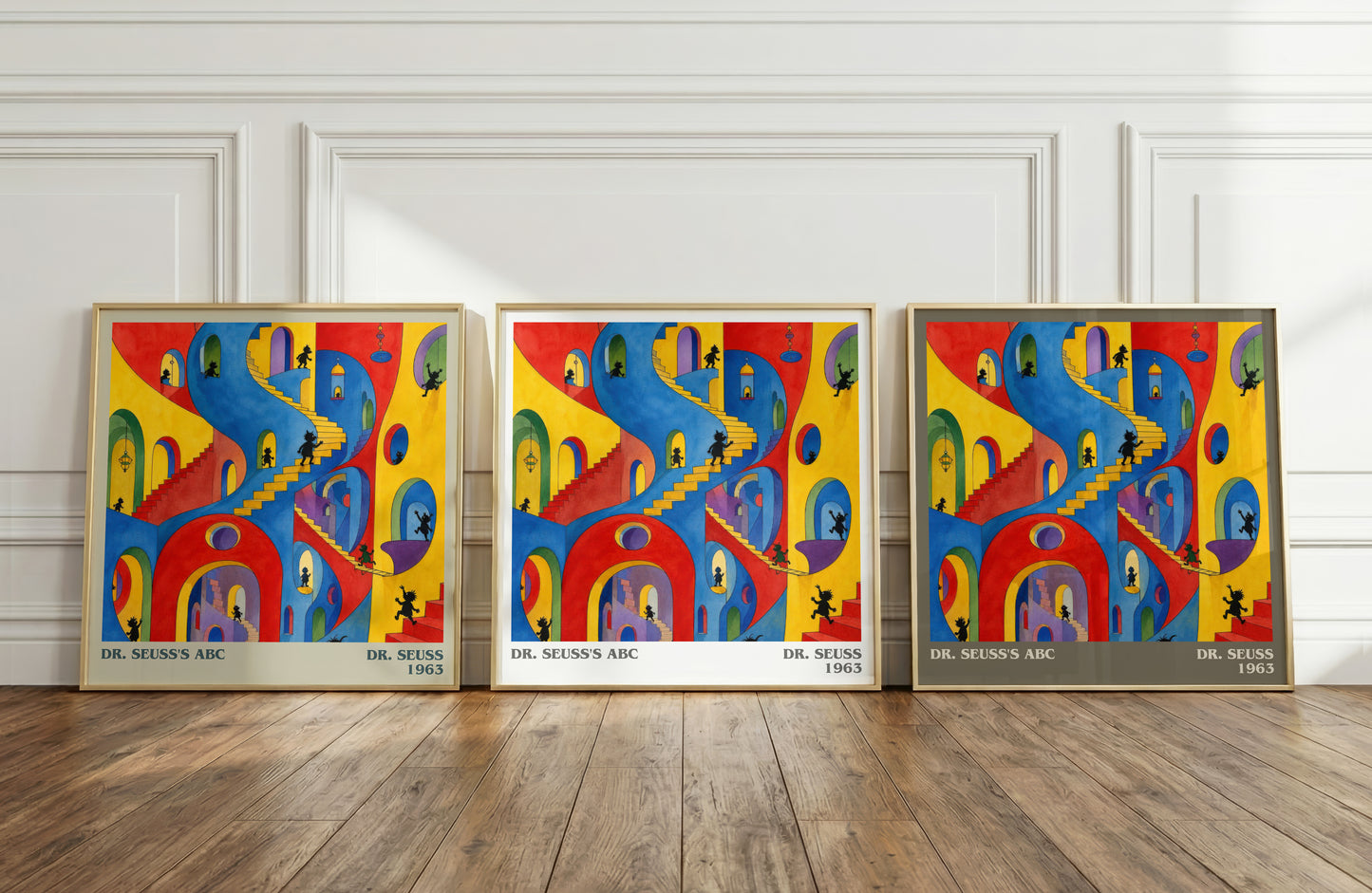 Dr. Seuss'S Abc literary art print colour and style options – Dr. Seuss book art