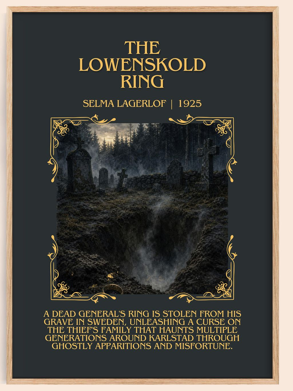 The Löwensköld Ring Minimalist Book Poster by Selma Lagerlöf – book poster
