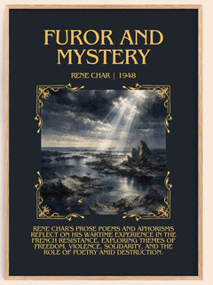 Furor and Mystery Minimalist Book Poster by René Char – book poster