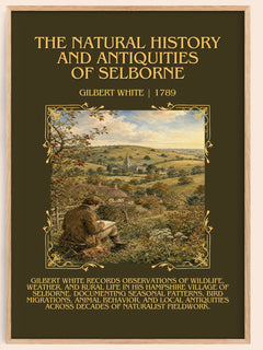 The Natural History and Antiquities of Selborne Minimalist Book Poster by Gilbert White – book poster
