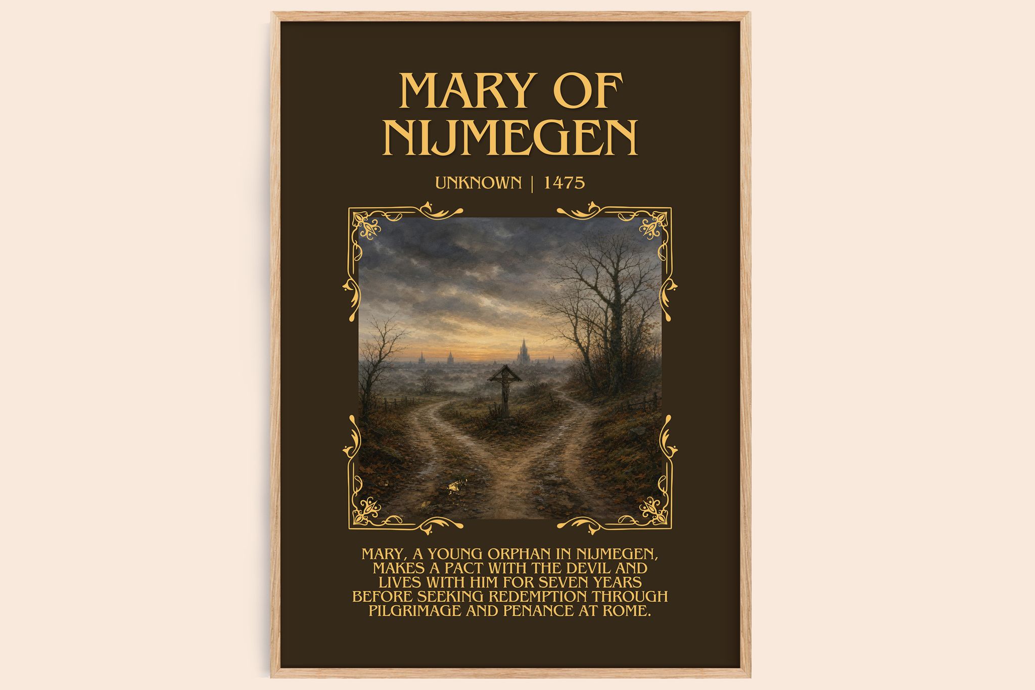 Mary Of Nijmegen Minimalist Book Poster by Unknown