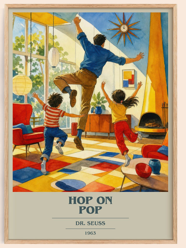 Hop On Pop Book Cover Poster by Dr. Seuss