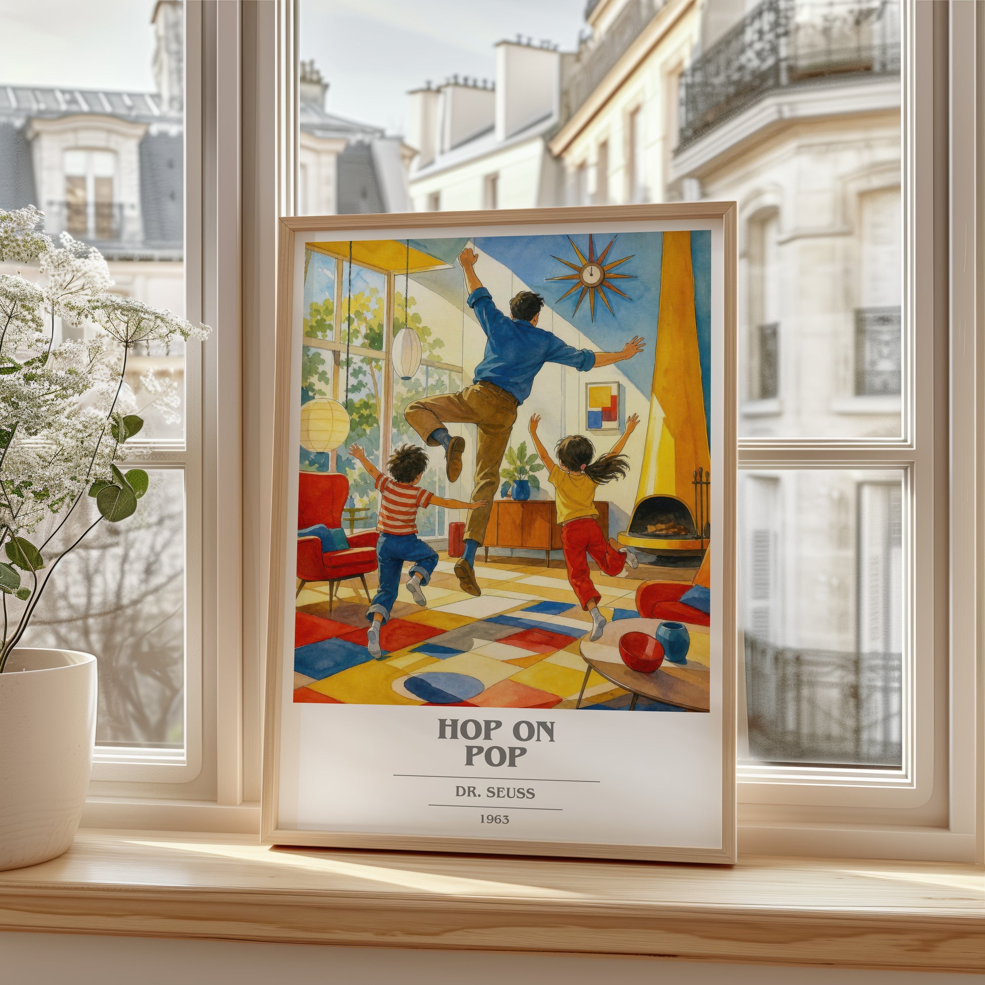 Hop On Pop book cover poster colour and style options – Dr. Seuss book art