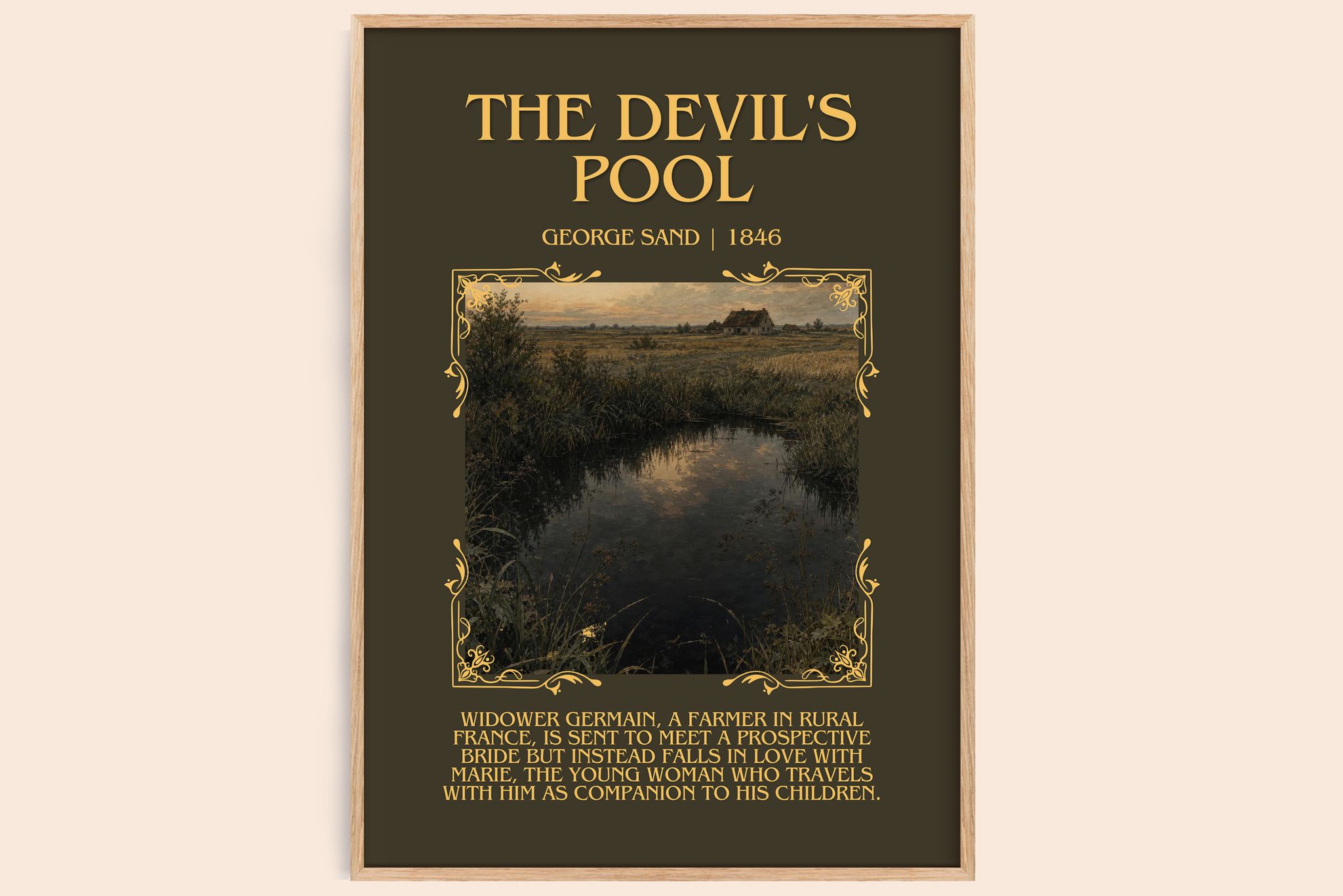 The Devil's Pool Minimalist Book Poster by George Sand