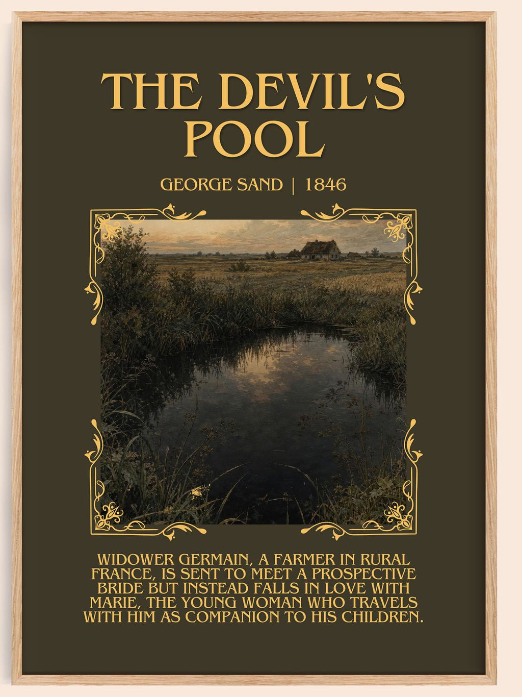 The Devil's Pool Minimalist Book Poster by George Sand – book poster