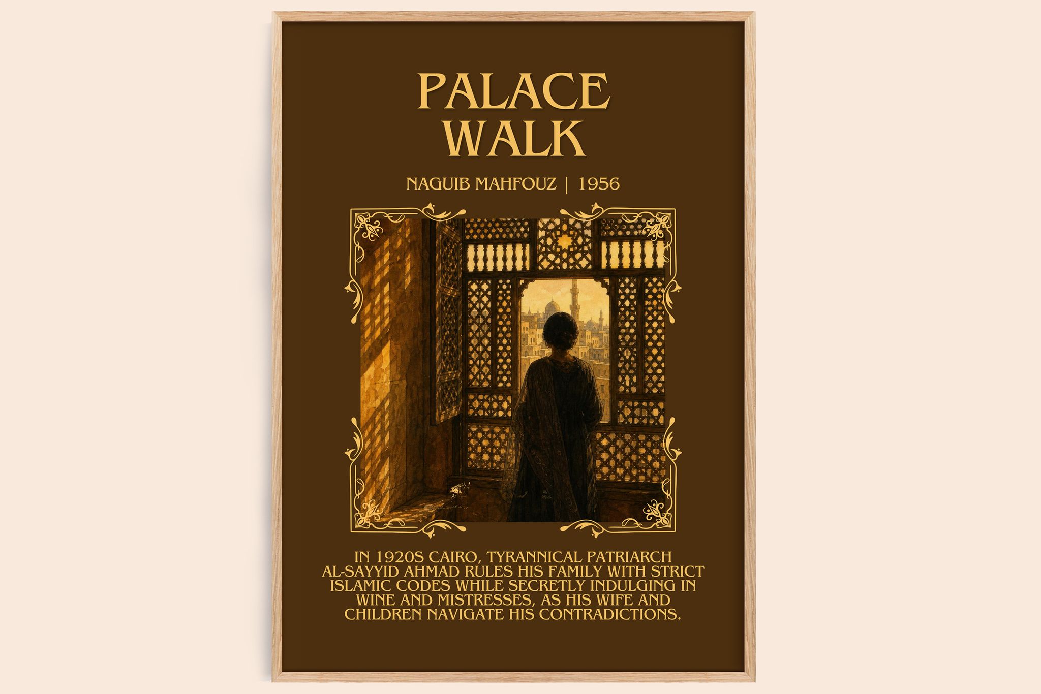 Palace Walk Minimalist Book Poster by Naguib Mahfouz