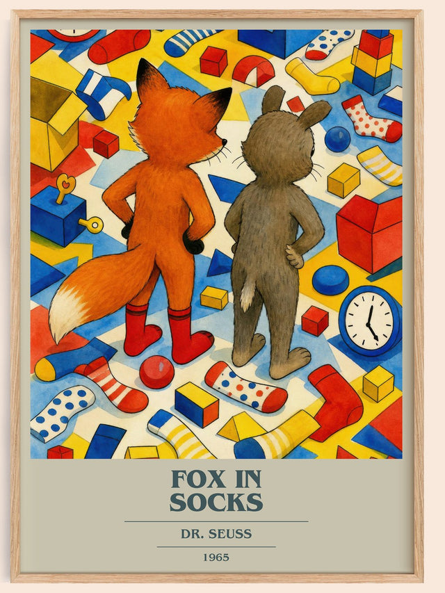 Fox In Socks Book Cover Poster by Dr. Seuss