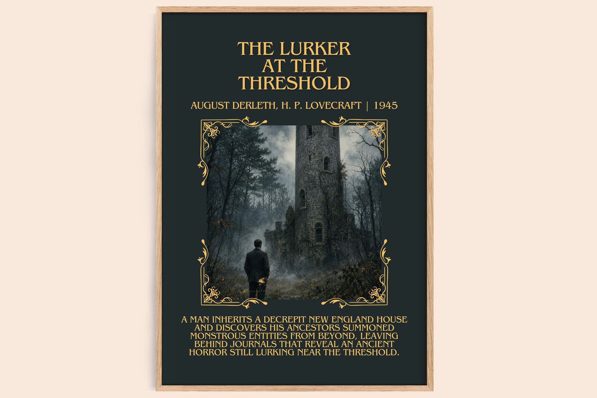 Lurker At The Threshold Minimalist Book Poster by A. Lovecraft
