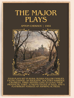 The Major Plays Minimalist Book Poster by Anton Chekhov – book poster