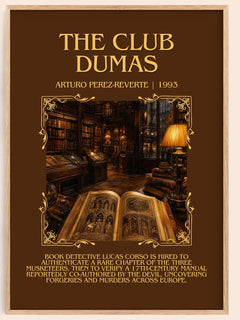 The Club Dumas Minimalist Book Poster by Arturo Pérez-Reverte – book poster
