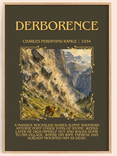 Derborence Minimalist Book Poster by Charles Ferdinand Ramuz – book poster