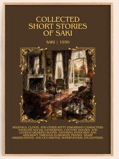 Collected Short Stories of Saki Minimalist Book Poster by Saki – book poster