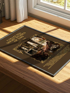 Collected Short Stories of Saki Minimalist Book Poster by Saki – print on a sunlit desk
