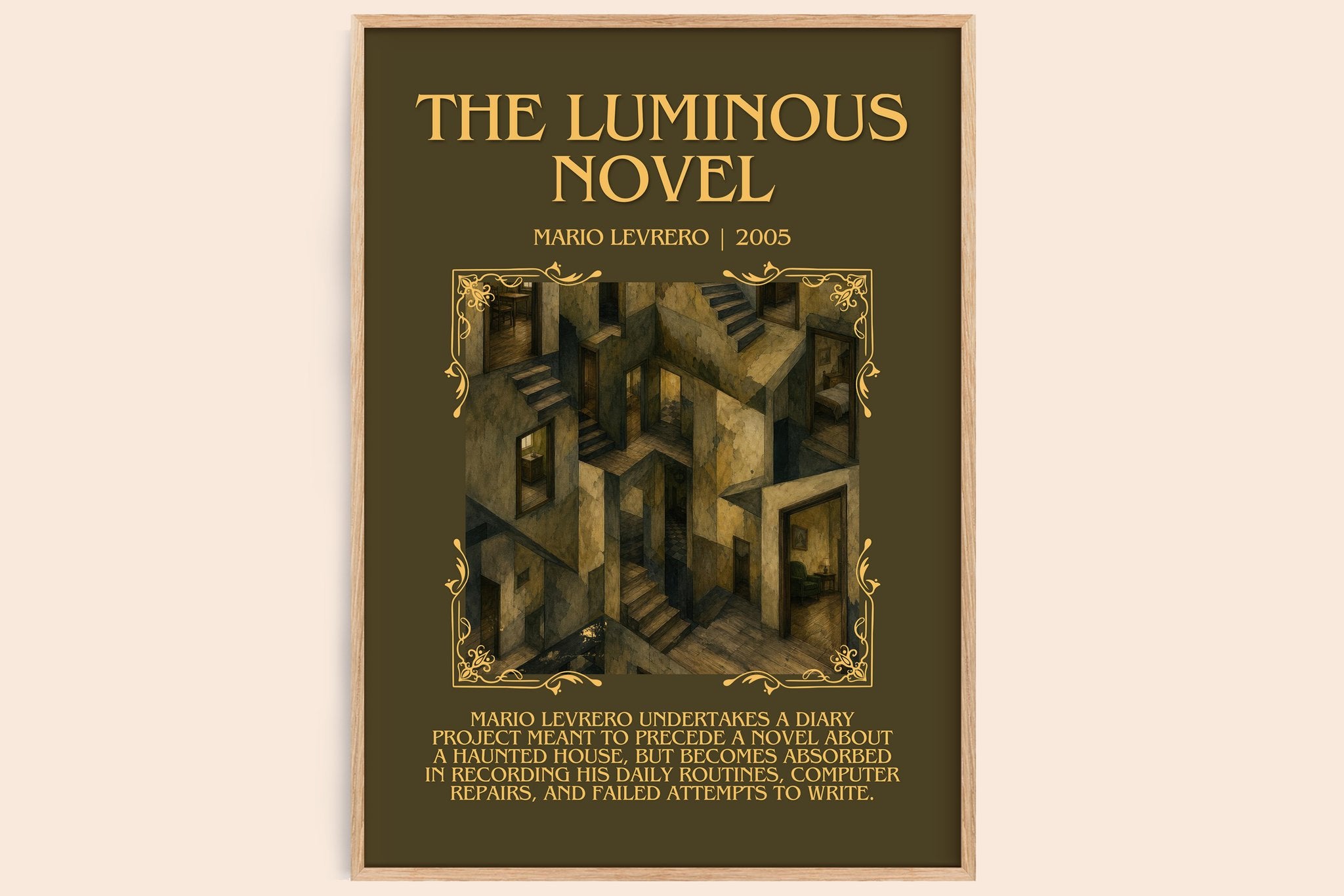 The Luminous Novel Minimalist Book Poster by Mario Levrero