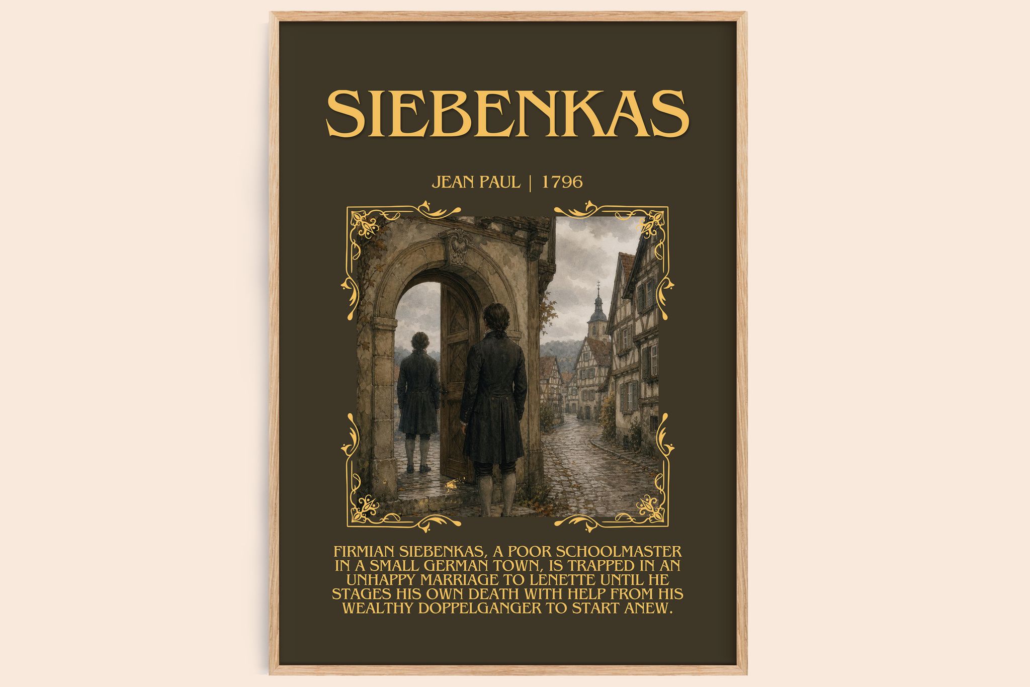 Siebenkäs Minimalist Book Poster by Jean Paul