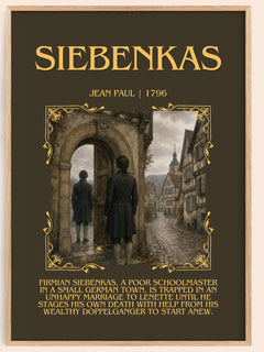 Siebenkäs Minimalist Book Poster by Jean Paul – book poster