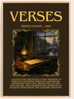 Verses Minimalist Book Poster by Herman Gorter – book poster