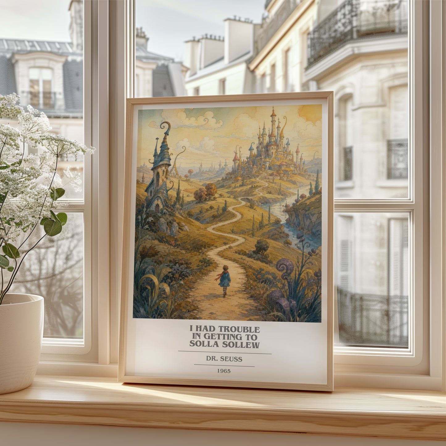 I Had Trouble In Getting To Solla Sollew book cover poster colour and style options – Dr. Seuss book art