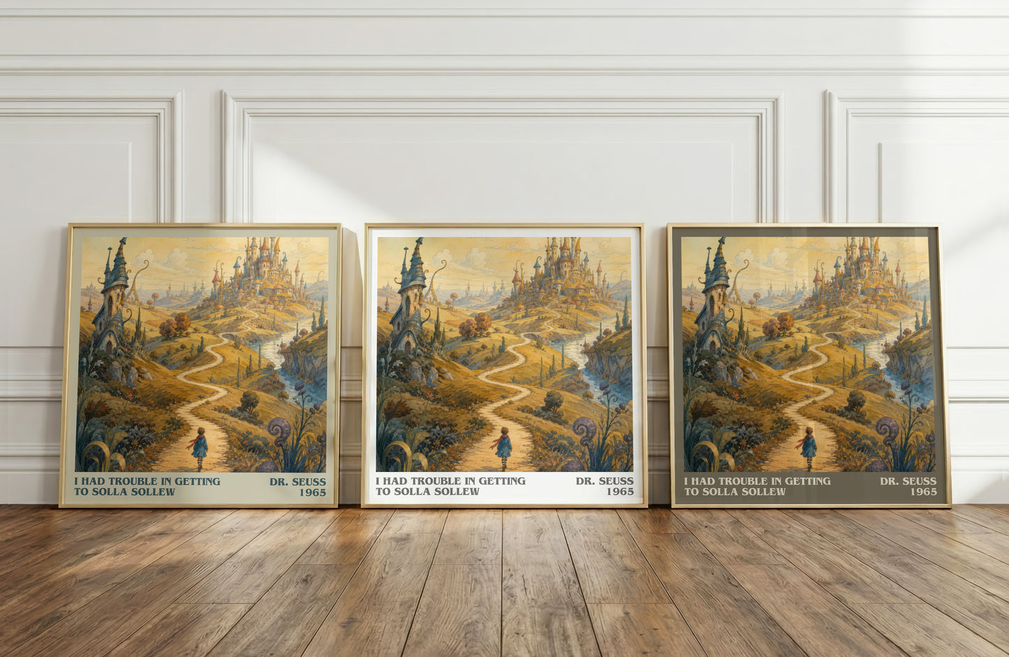 I Had Trouble In Getting To Solla Sollew literary art print colour and style options – Dr. Seuss book art