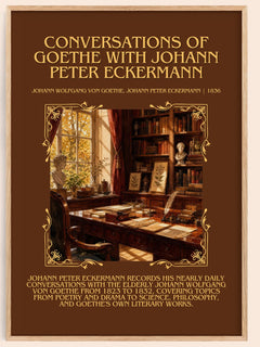 Conversations Of Goethe With Johann Peter Eckermann Minimalist Book Poster by Johann Wolfgang von Goethe, Johann Peter Eckermann – book poster