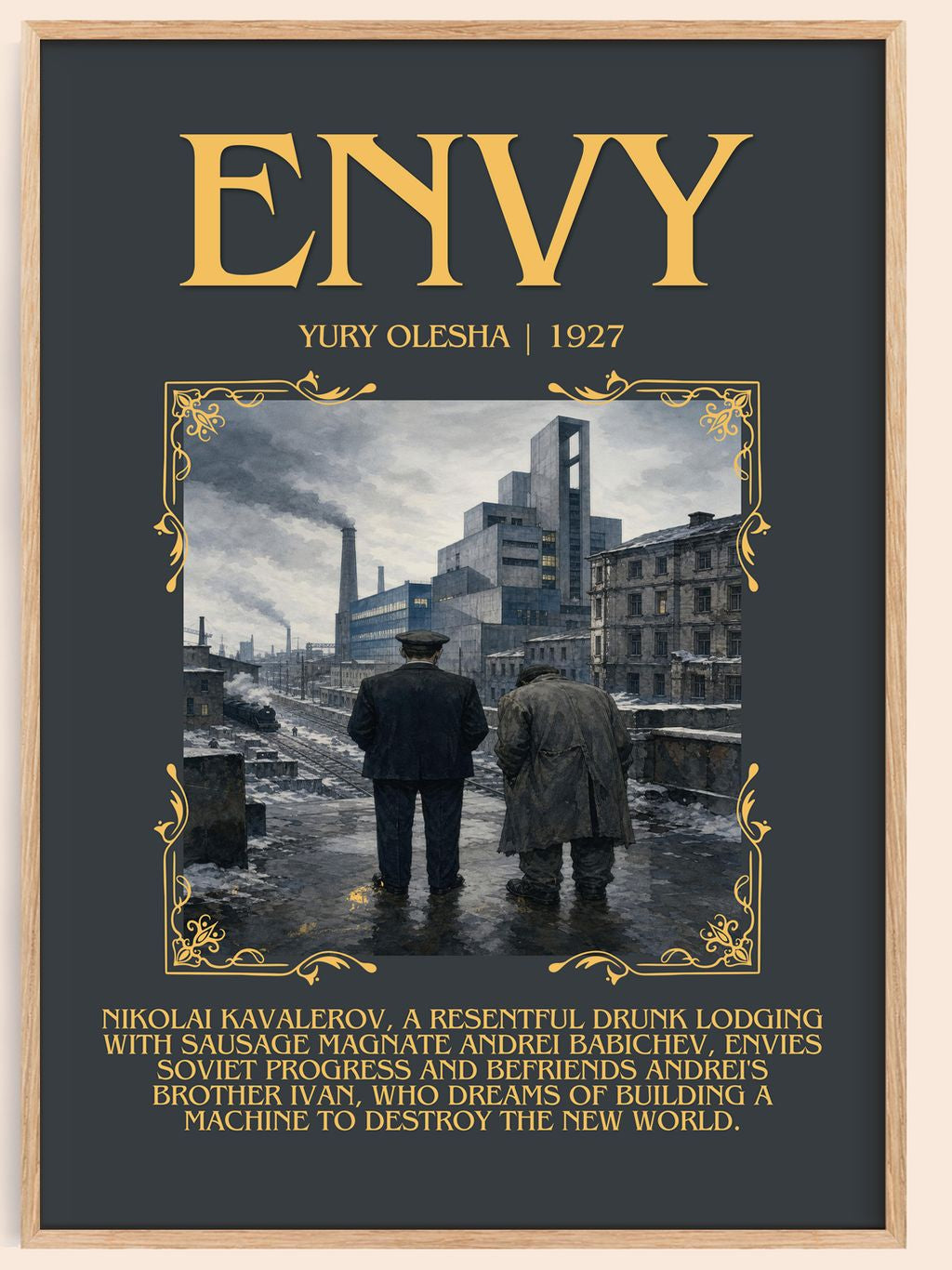 Envy Minimalist Book Poster by Yury Olesha – book poster