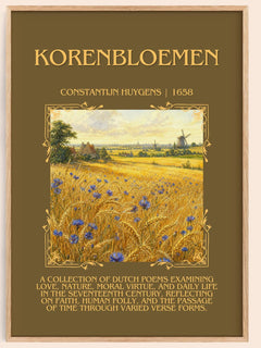 Korenbloemen Minimalist Book Poster by Constantijn Huygens – book poster