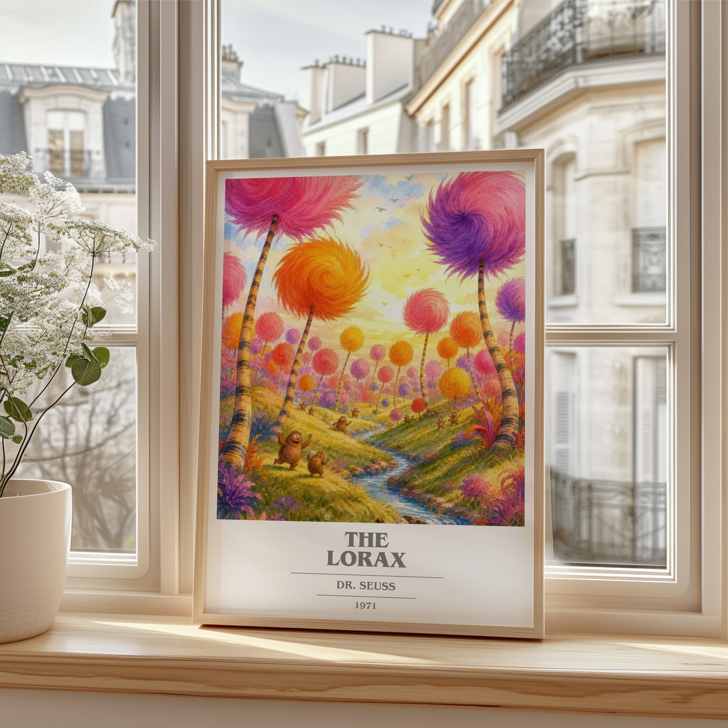 The Lorax book cover poster colour and style options – Dr. Seuss book art