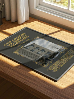 Jimmy Corrigan, the Smartest Kid on Earth Minimalist Book Poster by Chris Ware – print on a sunlit desk
