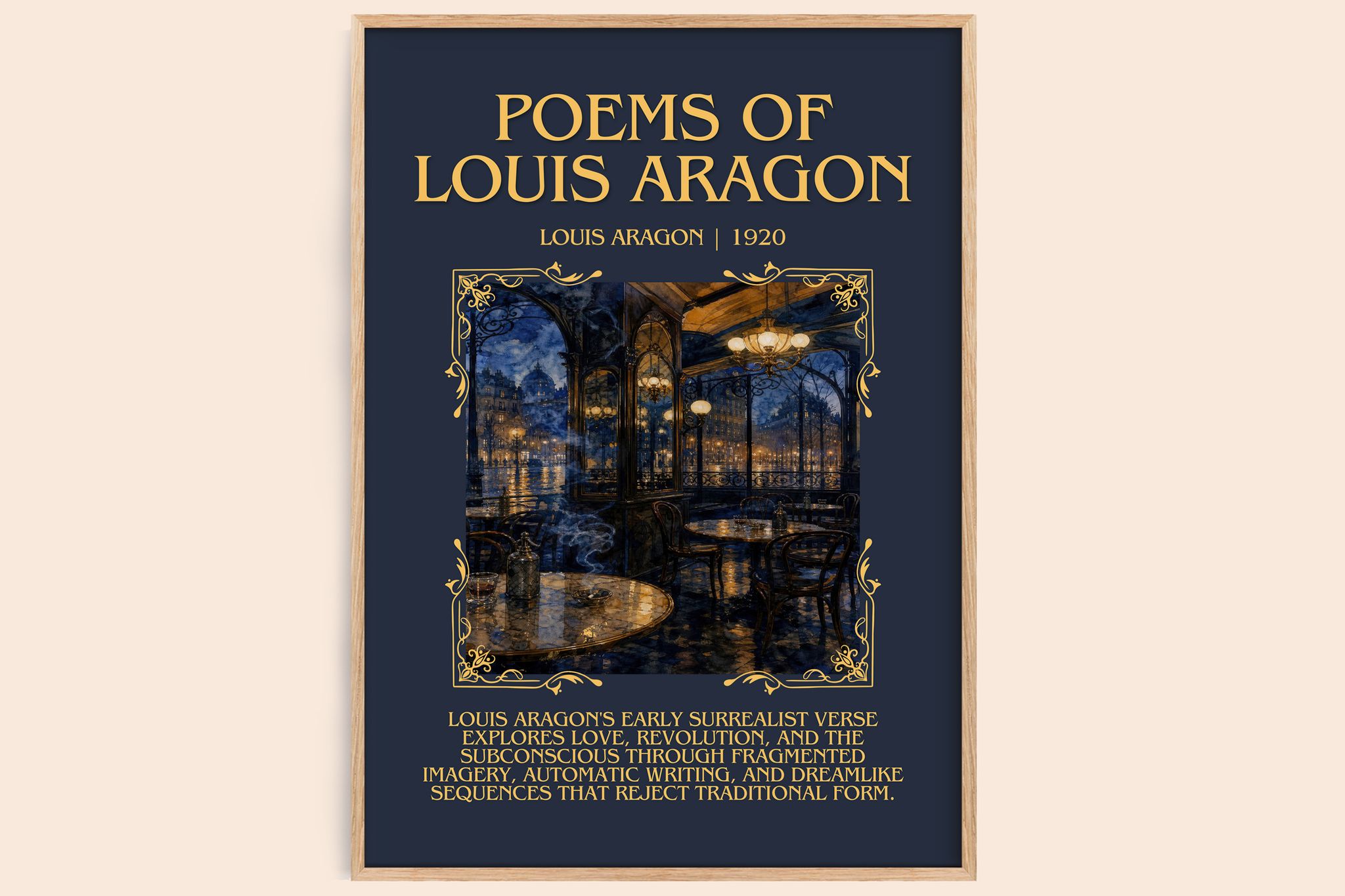 Poems Of Louis Aragon Minimalist Book Poster by Louis Aragon