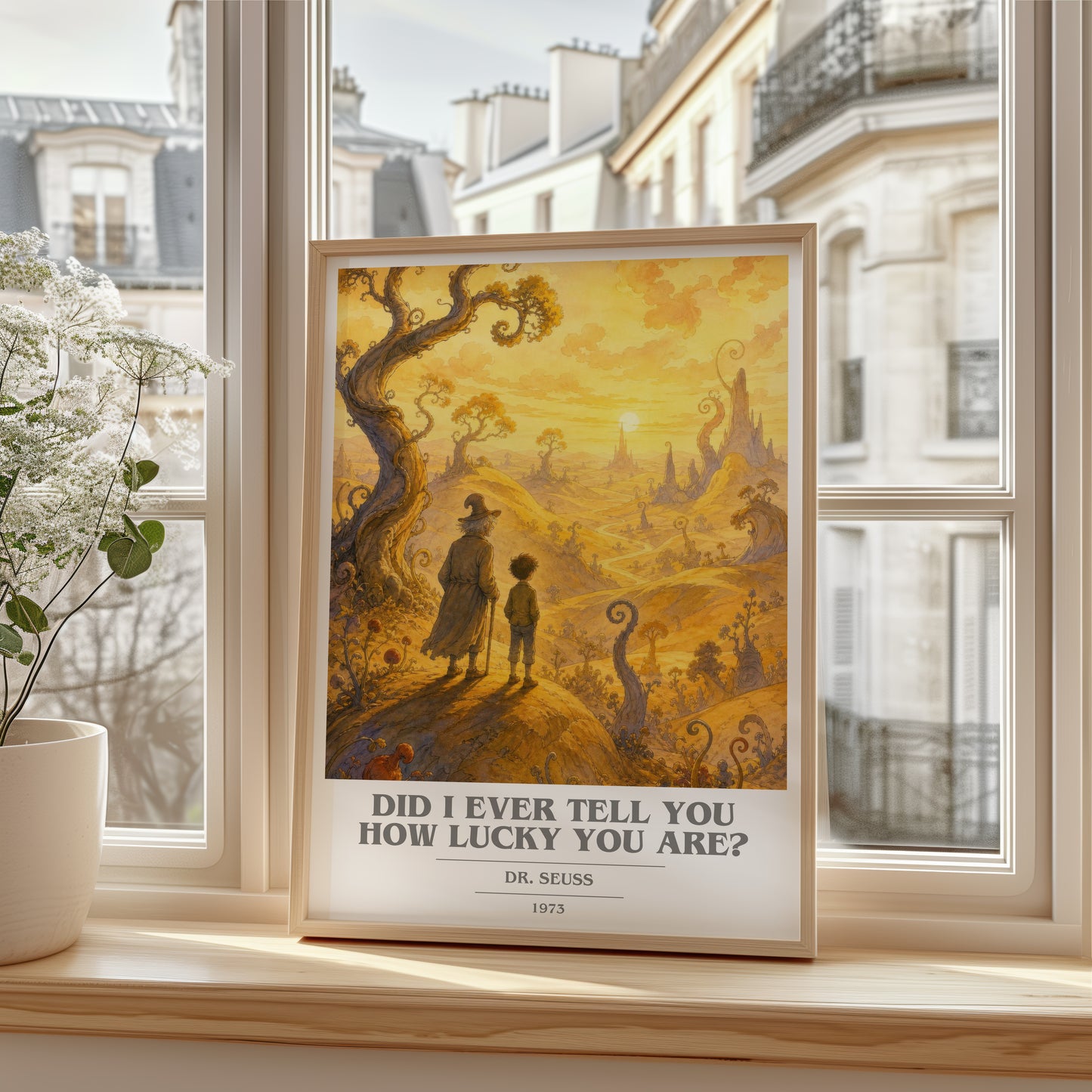 Did I Ever Tell You How Lucky You Are? book cover poster colour and style options – Dr. Seuss book art