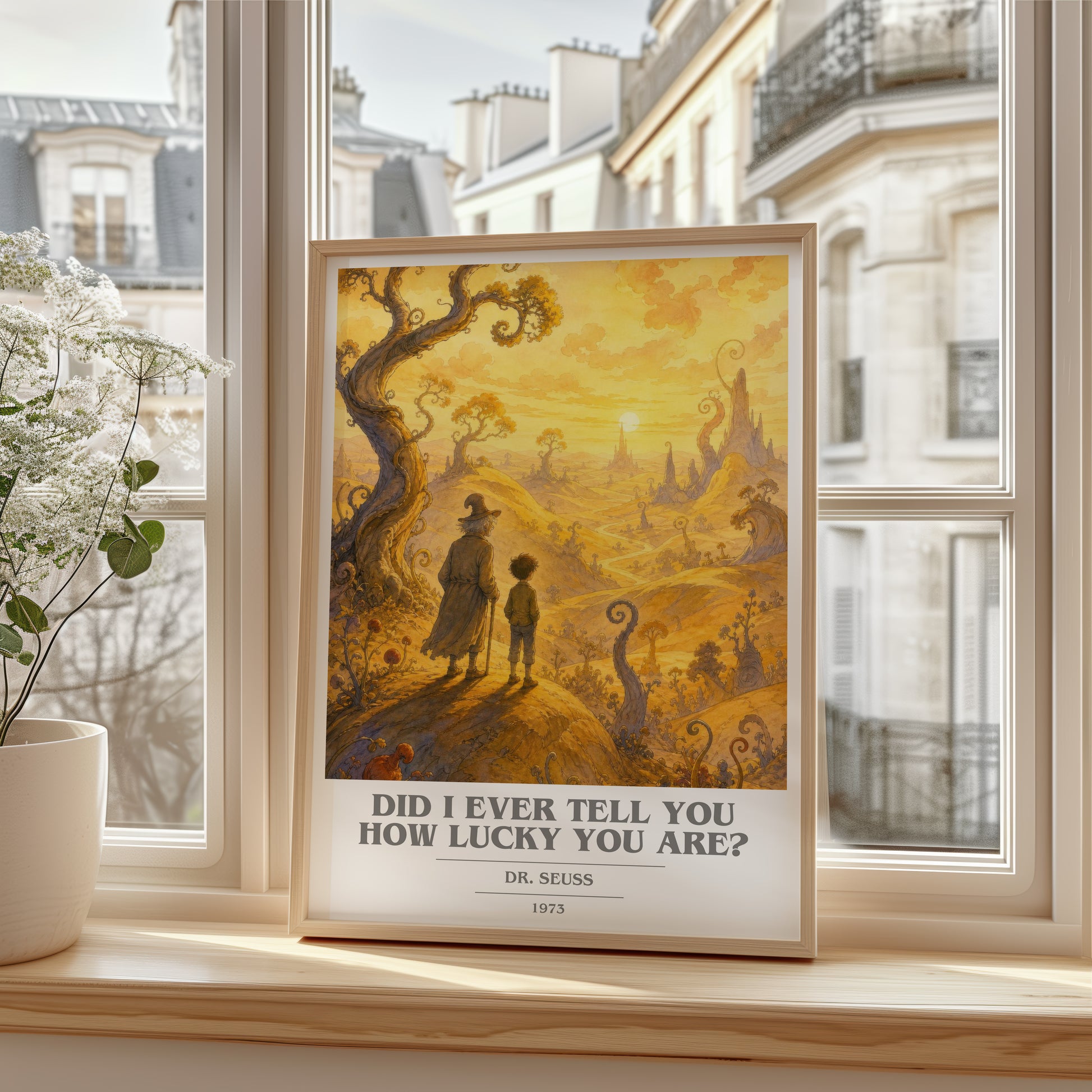 Did I Ever Tell You How Lucky You Are? book cover poster colour and style options – Dr. Seuss book art