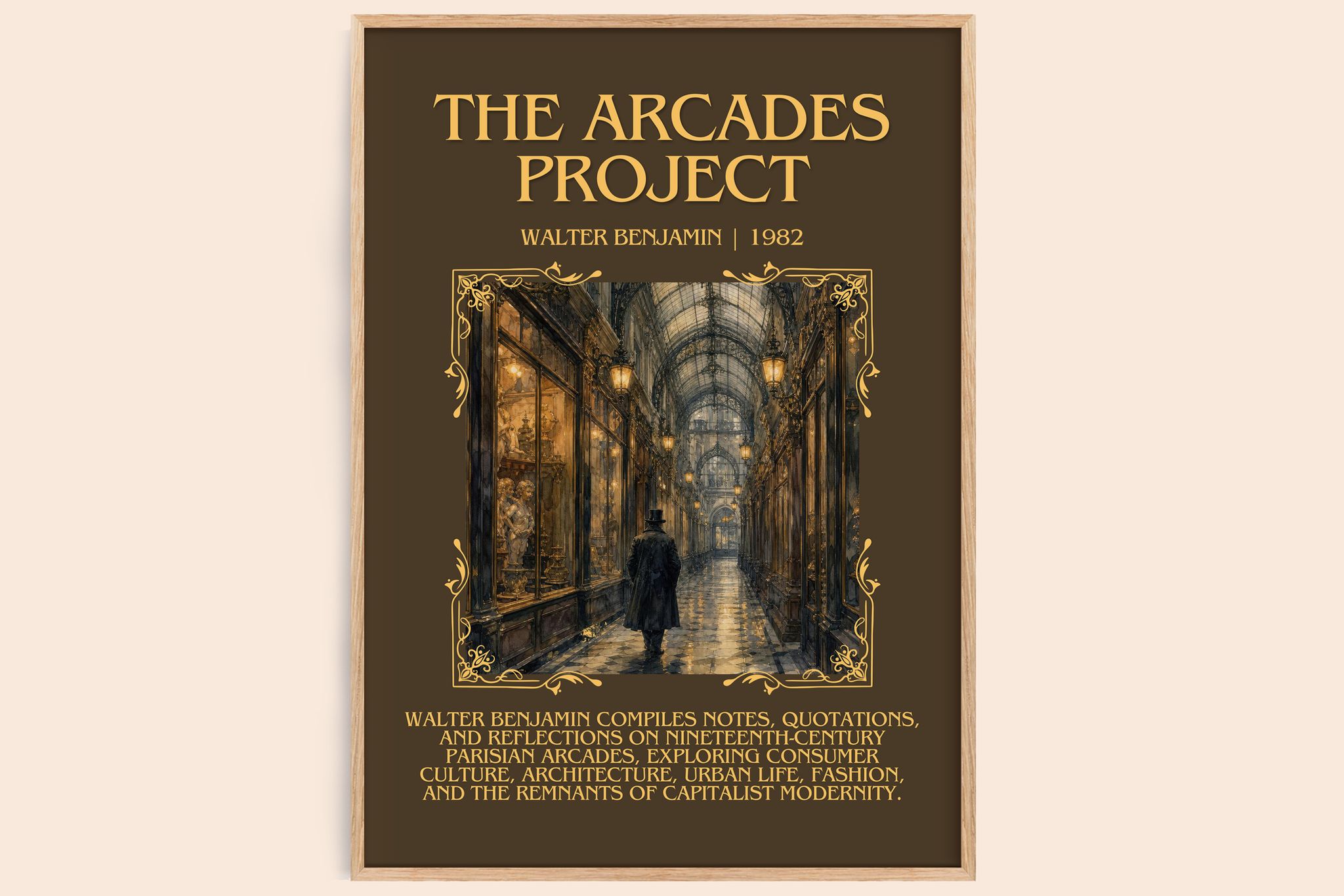 The Arcades Project Minimalist Book Poster by Walter Benjamin