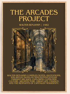 The Arcades Project Minimalist Book Poster by Walter Benjamin – book poster