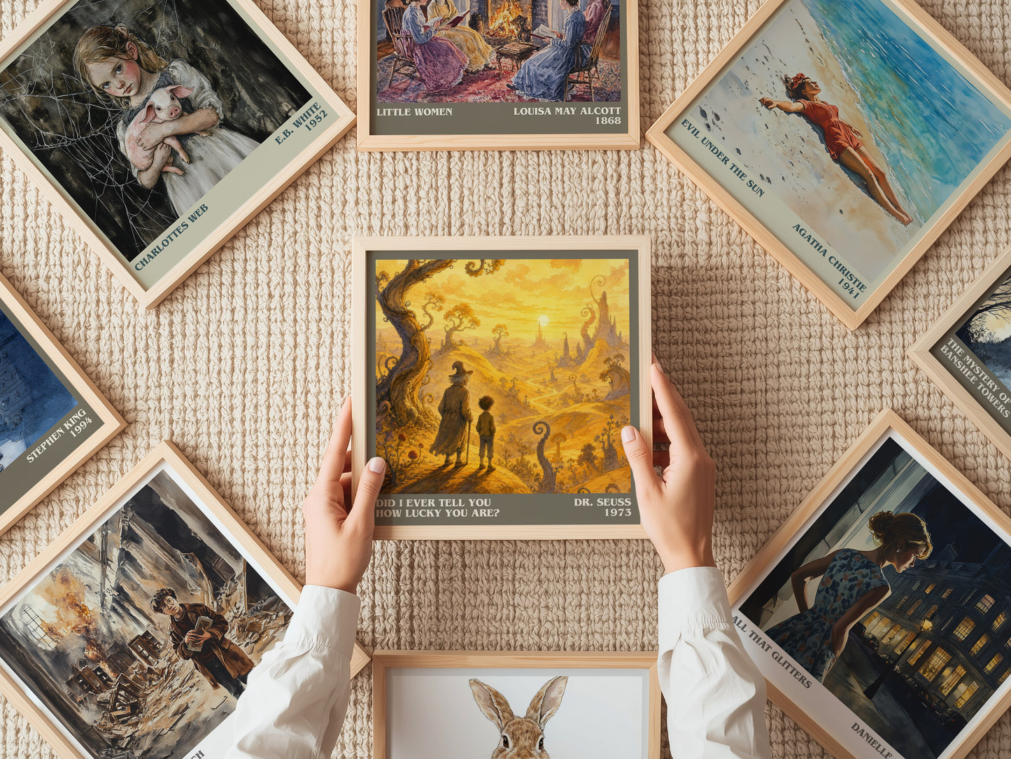 Did I Ever Tell You How Lucky You Are? literary book poster framed on wall – childrens wall art