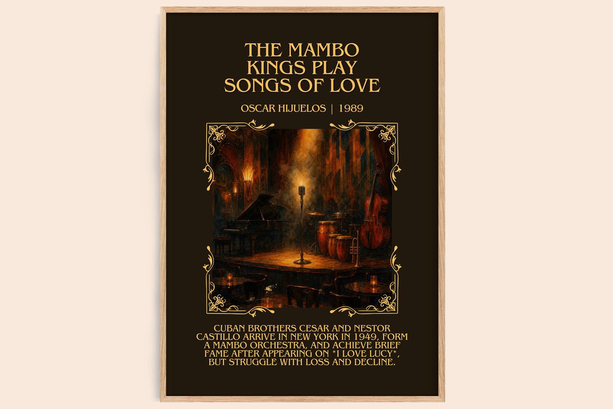 Mambo Kings Play Songs of Love Minimalist Book Poster by O. Hijuelos