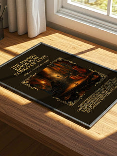 Mambo Kings Play Songs of Love Minimalist Book Poster by O. Hijuelos – print on a sunlit desk